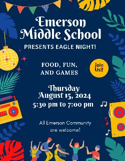 Emerson\'s Eagle Night / Noche del Aguila de escuela Emerson